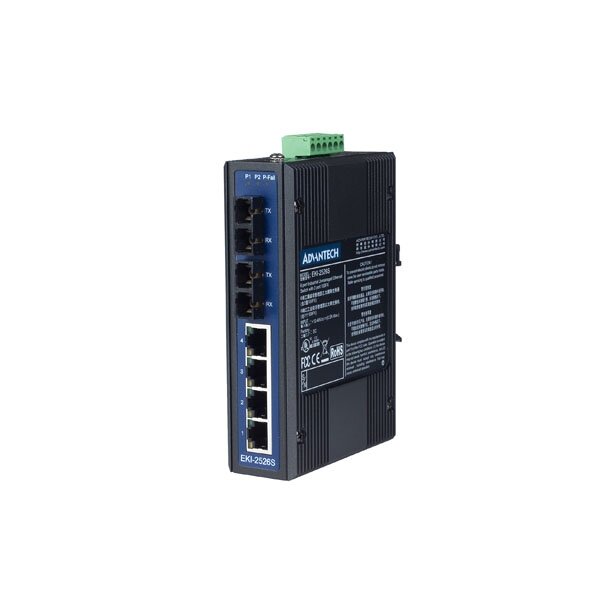 Advantech EKI-2526S 4FE+2FE SC Single-mode Unmanaged Ethernet Switch 1 Advantech EKI-2526S 4FE+2FE SC Single-mode Unmanaged Ethernet Switch 1
