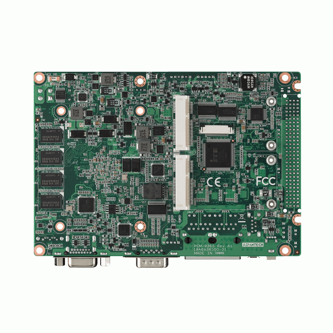 Advantech PCM-9365 Intel Atom E3825 ir Celeron N2930, 3,5 colio SBC, 2 GB / 4 GB integruotos atminties, VGA, 48 bitų LVDS, 2 GbE, Mini PCIe, PCI-104, iManager 1