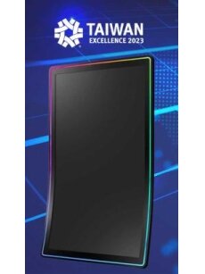 Advantech CRV-430JP 43 inch UHD J type curved LCD with a curvature of 1500R, supports 10 multi-touch controls and HDMI/DP/VGA outputs