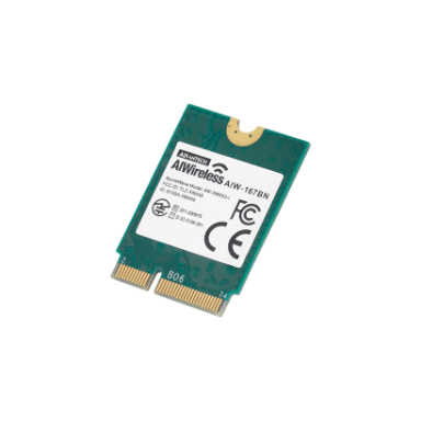 Advantech AIW-167BN IEEE 802.11 ax/ac/b/g/n, Bluetooth 5.3 HS, 1Tx/1Rx, WEP 64/128 bitų, WPA/WPA2/WPA3, 802.1x, nuo -40 iki 85 °C, suderinamas su NXP platformomis Advantech AIW-167BN IEEE 802.11 ax/ac/b/g/n, Bluetooth 5.3 HS, 1Tx/1Rx, WEP 64/128 bitų, WPA/WPA2/WPA3, 802.1x, nuo -40 iki 85 °C, suderinamas su NXP platformomis
