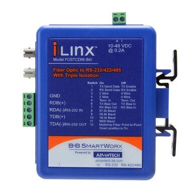 Advantech BB-FOSTCDRI-INV Nuoseklusis keitiklis, RS-232/422/485 TB į MM šviesolaidį ST (invertuotas), ind. DIN, C1D2 Advantech BB-FOSTCDRI-INV Nuoseklusis keitiklis, RS-232/422/485 TB į MM šviesolaidį ST (invertuotas), ind. DIN, C1D2