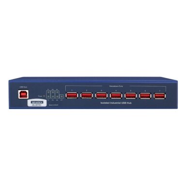 Advantech BB-UHR307 ULI-417CI – Pramoninis izoliuotas USB 2.0 šakotuvas, 7 prievadai, tvirtai fiksuojamos jungtys Advantech BB-UHR307 ULI-417CI – Pramoninis izoliuotas USB 2.0 šakotuvas, 7 prievadai, tvirtai fiksuojamos jungtys