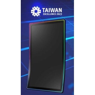 Advantech CRV-430JP 43 col. UHD J tipo lenktas LCD ekranas (1500R kreivumas), palaiko 10 prisilietimų funkciją ir HDMI / DP / VGA jungtis