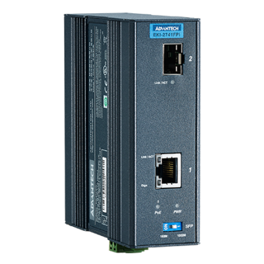 Advantech EKI-2741FPI 1GE PoE / SFP injektorius, IEEE802.3af/at, 24~48 V DC, -40~75 ℃ Advantech EKI-2741FPI 1GE PoE / SFP injektorius, IEEE802.3af/at, 24~48 V DC, -40~75 ℃