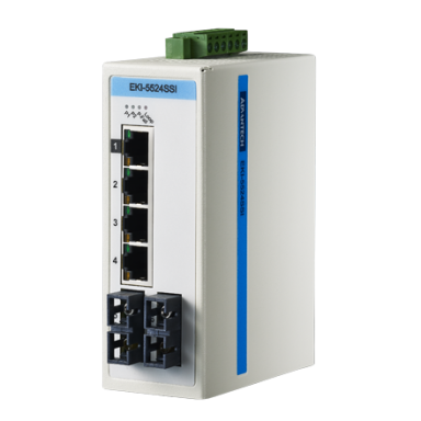 Advantech EKI-5524SSI 4FE+2FE SC vienamodis nevaldomas Ethernet komutatorius, ATEX/C1D2, -40~75 ℃ Advantech EKI-5524SSI 4FE+2FE SC vienamodis nevaldomas Ethernet komutatorius, ATEX/C1D2, -40~75 ℃