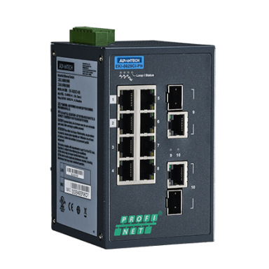 Advantech EKI-5629CI-PN 8FE+2G „Combo“ valdomas Ethernet komutatorius, palaikantis „PROFINET“, -40~75 ℃ Advantech EKI-5629CI-PN 8FE+2G „Combo“ valdomas Ethernet komutatorius, palaikantis „PROFINET“, -40~75 ℃