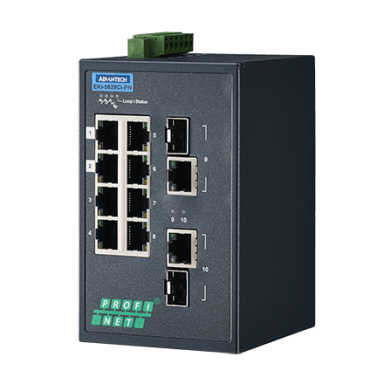 Advantech EKI-5629CI-PN 8FE+2G „Combo“ valdomas Ethernet komutatorius, palaikantis „PROFINET“, -40~75 ℃ Advantech EKI-5629CI-PN 8FE+2G „Combo“ valdomas Ethernet komutatorius, palaikantis „PROFINET“, -40~75 ℃