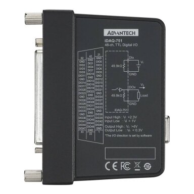Advantech iDAQ-751 48 kanalų iDAQ TTL skaitmeninių įėjimų / išėjimų modulis Advantech iDAQ-751 48 kanalų iDAQ TTL skaitmeninių įėjimų / išėjimų modulis