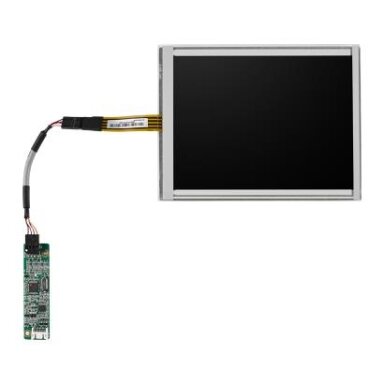 Advantech IDK-1106 6,5" VGA (640x480), 800 nitų LVDS LCD ekranas su 4 laidų varžiniu jutikliniu ekranu