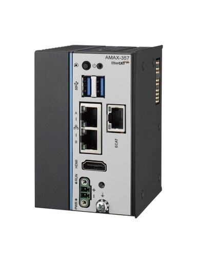 Advantech AMAX-357 Ultra Compact PC-based EtherCAT Controller with Intel Atom Processor, 64GB eMMC, 2 x LAN, 2 x USB and Slice IO expansion