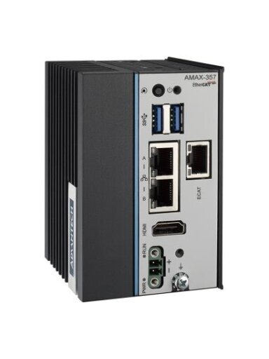Advantech AMAX-357 Ultra Compact PC-based EtherCAT Controller with Intel Atom Processor, 64GB eMMC, 2 x LAN, 2 x USB and Slice IO expansion