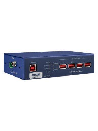Advantech BB-UHR204 ULI-414I - Industrial USB 2.0 Hub, 4 Ports with High Retention Connectors