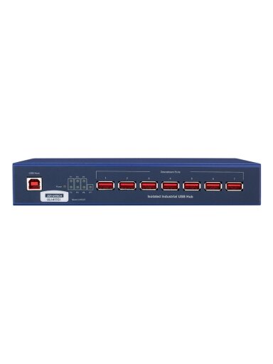 Advantech BB-UHR307 ULI-417CI - Industrial USB 2.0 Hub, 7 Port, Isolated, High Retention Connectors