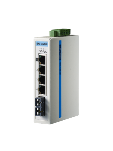 Advantech EKI-5525SI 4FE+1FE SC Single-mode Unmanaged Ethernet Switch, ATEX/C1D2, -40~75℃ Advantech EKI-5525SI 4FE+1FE SC Single-mode Unmanaged Ethernet Switch, ATEX/C1D2, -40~75℃