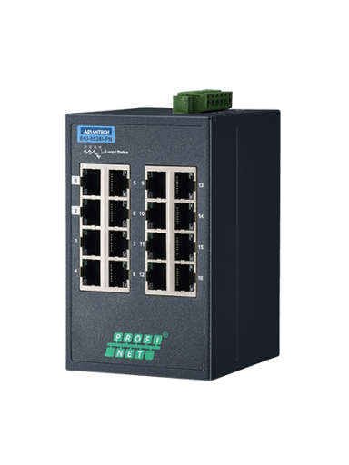 Advantech EKI-5526I-PN 16FE Managed Ethernet Switch support PROFINET, -40~75℃