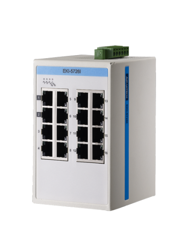 Advantech EKI-5726I 16GE Unmanaged Ethernet Switch, ATEX/C1D2, -40~75℃ Advantech EKI-5726I 16GE Unmanaged Ethernet Switch, ATEX/C1D2, -40~75℃