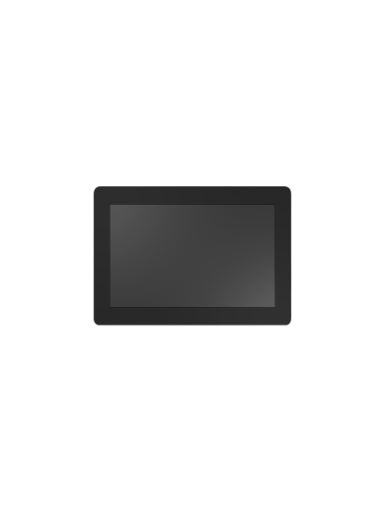 Advantech IDP31-121W 100% flat-front 12.1" industrial touch monitor with an ultra-thin profile, smooth rounded corners