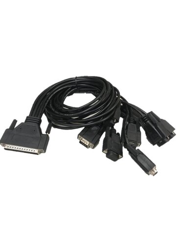 Advantech OPT8H 1m Male DB-62 to 8x Male DB-9 Cable