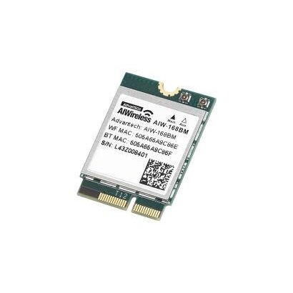 Advantech AIW-168 IEEE 802.11ax (2,4 GHz / 5 GHz / 6 GHz) + BT 5.3, M.2 2230 E Key, PCIe – USB Advantech AIW-168 IEEE 802.11ax (2,4 GHz / 5 GHz / 6 GHz) + BT 5.3, M.2 2230 E Key, PCIe – USB