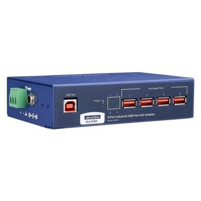 Advantech BB-UHR304 ULI-414CI – Pramoninis izoliuotas USB 2.0 šakotuvas, 4 prievadai, tvirtai fiksuojamos jungtys