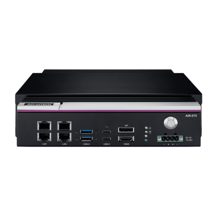 Advantech AIR-075 Edge AI Inference sistema, kurią palaiko NVIDIA Jetson Thor 2