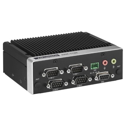 Advantech ARK-1125C Intel Atom procesorius x7211E nuolatinės srovės kompiuterinis procesorius su keturiais nuosekliaisiais prievadais, HDMI, GbE, GPIO, nuotoliniu jungikliu, 4 USB prievadais