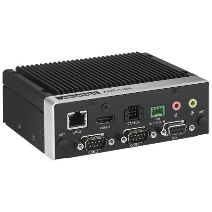 Advantech ARK-1125H Intel procesorius N200 QC kompiuterinis procesorius su dviem HDMI, dviem GbE, dviem nuosekliaisiais prievadais, dviem CANBus prievadais, nuotoliniu jungikliu, 4 USB prievadais