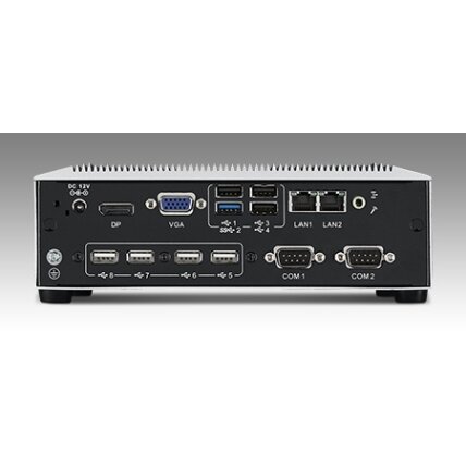 Advantech ARK-6322 Box neventiliuojamas kompiuteris, Intel Celeron keturių branduolių J1900 SoC su 6 COM ir 8 USB 1