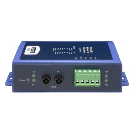Advantech BB-FOSTCDRI-PH-MT ULI-211E - sunkiosios pramonės RS-232/422/485 (terminalo blokas) į daugiamodį šviesolaidį (ST jungtis). Metalinis korpusas, montuojamas ant skydelio 1
