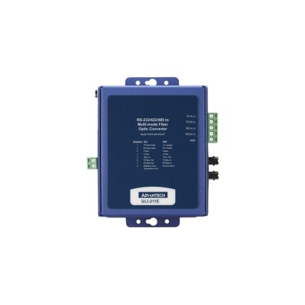 Advantech BB-FOSTCDRI-PH-MT ULI-211E - sunkiosios pramonės RS-232/422/485 (terminalo blokas) į daugiamodį šviesolaidį (ST jungtis). Metalinis korpusas, montuojamas ant skydelio 2