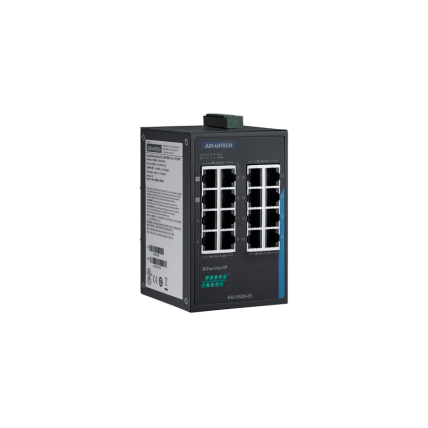 Advantech EKI-5526I-EI 16FE valdomas Ethernet komutatorius, palaikantis įvairius pramoninius protokolus, -40~75 ℃ 2