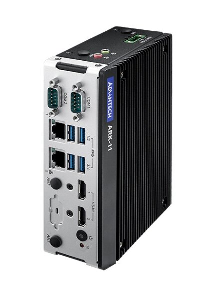Advantech ARK-11 Intel Celeron N3350 DC SoC with 4K Dual HDMI/Dual LAN/M.2 DIN-Rail Fanless Box PC 2