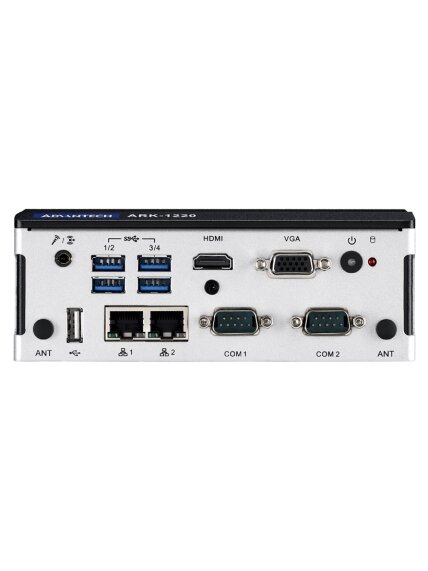Advantech ARK-1220F Intel Atom E3940 QC SoC with isolated GbE, COM and DIO ports DIN-Rail Fanless Box PC 2