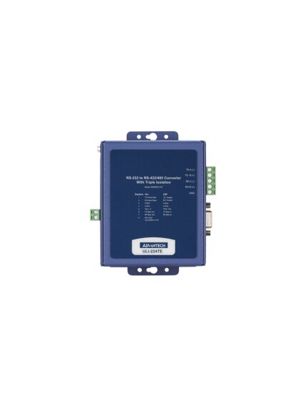 Advantech BB-485DRCI-PH ULI-224TE - Heavy Industrial RS-232 (DB9 Female to RS-422/485 (Terminal Block) Converter, DIN Mount, Metal Chassis 1