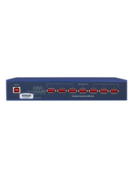 Advantech BB-UHR307 ULI-417CI - Industrial USB 2.0 Hub, 7 Port, Isolated, High Retention Connectors 1
