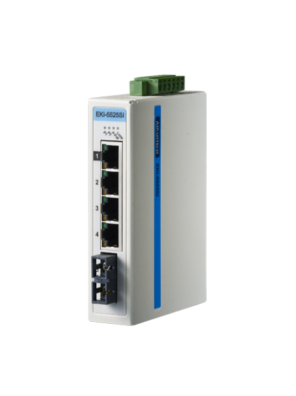 Advantech EKI-5525SI 4FE+1FE SC Single-mode Unmanaged Ethernet Switch, ATEX/C1D2, -40~75℃ Advantech EKI-5525SI 4FE+1FE SC Single-mode Unmanaged Ethernet Switch, ATEX/C1D2, -40~75℃