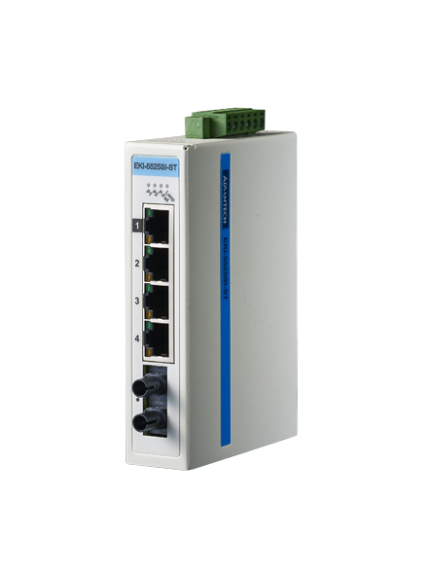 Advantech EKI-5525SI-ST 4FE+1FE ST Single-mode Unmanaged Ethernet Switch, ATEX/C1D2, -40~75℃ Advantech EKI-5525SI-ST 4FE+1FE ST Single-mode Unmanaged Ethernet Switch, ATEX/C1D2, -40~75℃