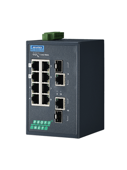 Advantech EKI-5629CI-PN 8FE+2G Combo Managed Ethernet Switch support PROFINET, -40~75℃ Advantech EKI-5629CI-PN 8FE+2G Combo Managed Ethernet Switch support PROFINET, -40~75℃