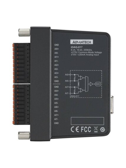 Advantech iDAQ-817 200kS/s, 16-bit, 8-ch Analog Input iDAQ Module 1