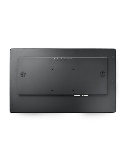 Advantech IDP31-215W 100% flat fronted touch and 21.5" Industrial grade monitors. Ultra thin profile, smooth rounded corners and rugged glass fronted for a totally contemporary outlook 1