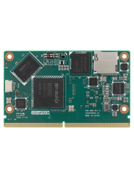 Advantech ROM-5880 Advantech ROM-5880 is a SOM based on Rockchip RK3568 Cortex-A55 and complies with the SMARC 2.1 standard
