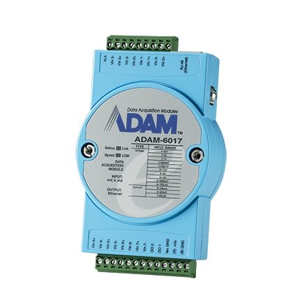 Advantech ADAM-6017 8 AI / 2 DO IoT Modbus / SNMP / MQTT Ethernet nuotolinio įvesties / išvesties modulis