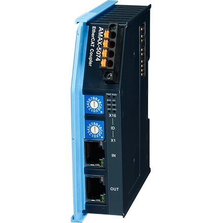 Advantech AMAX-5074 EtherCAT jungtis su ID jungikliu, skyriaus IO/O modulis