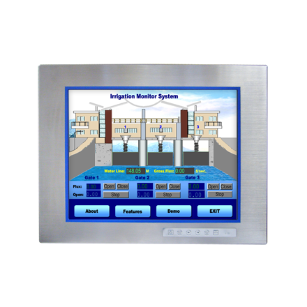 Advantech FPM-8151H 15 colių XGA pramoninis monitorius, skirtas pavojingoms vietoms, su 316L nerūdijančio plieno priekiniu skydeliu. 1