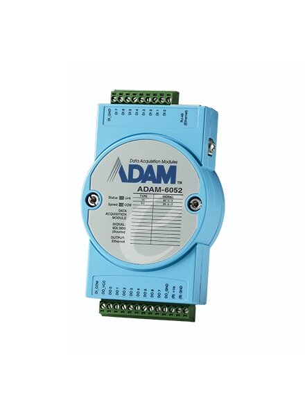 Advantech ADAM-6052 8DI/8DO(source type) IoT Modbus/SNMP/MQTT Ethernet Remote I/O