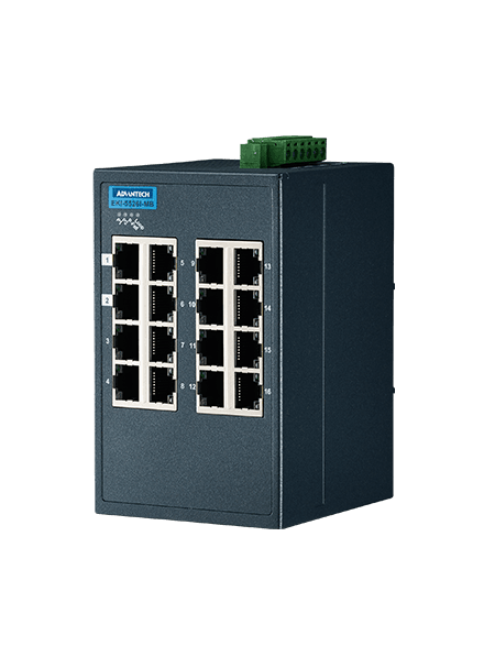 Advantech EKI-5526I-MB 16FE Managed Ethernet Switch support Modbus/TCP, -40~75℃