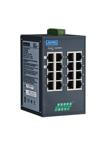Advantech EKI-5526I-PN 16FE Managed Ethernet Switch support PROFINET, -40~75℃ 1 Advantech EKI-5526I-PN 16FE Managed Ethernet Switch support PROFINET, -40~75℃ 1