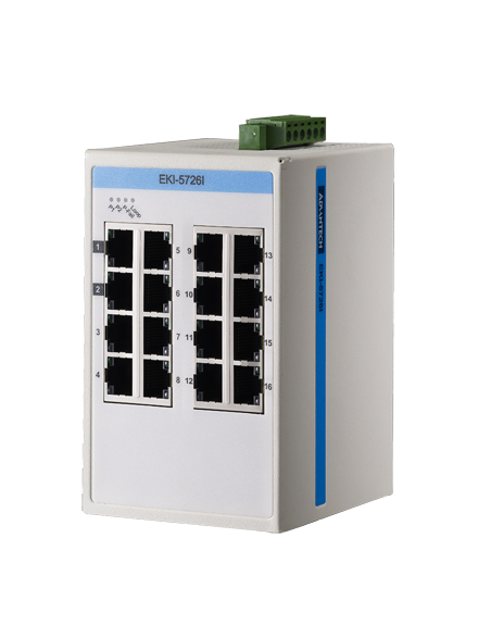Advantech EKI-5726I 16GE Unmanaged Ethernet Switch, ATEX/C1D2, -40~75℃ Advantech EKI-5726I 16GE Unmanaged Ethernet Switch, ATEX/C1D2, -40~75℃