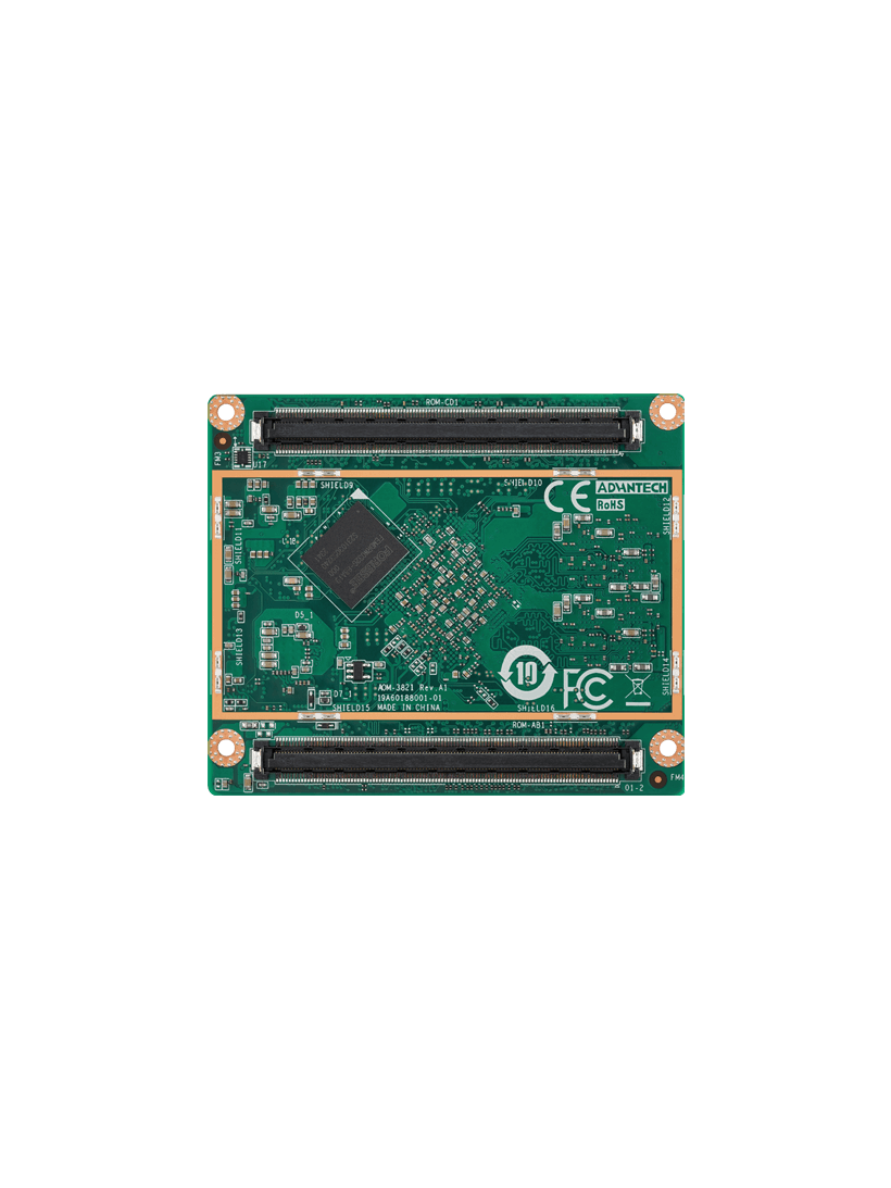 Advantech AOM-3821 AOM-3821 is a SOM module based on Rockchip RK3588 Cortex-A76 and A55 SoC with 6TOPS NPU, it complies with the RTXe standard and uses B2B connector 1 Advantech AOM-3821 AOM-3821 is a SOM module based on Rockchip RK3588 Cortex-A76 and A55 SoC with 6TOPS NPU, it complies with the RTXe standard and uses B2B connector 1