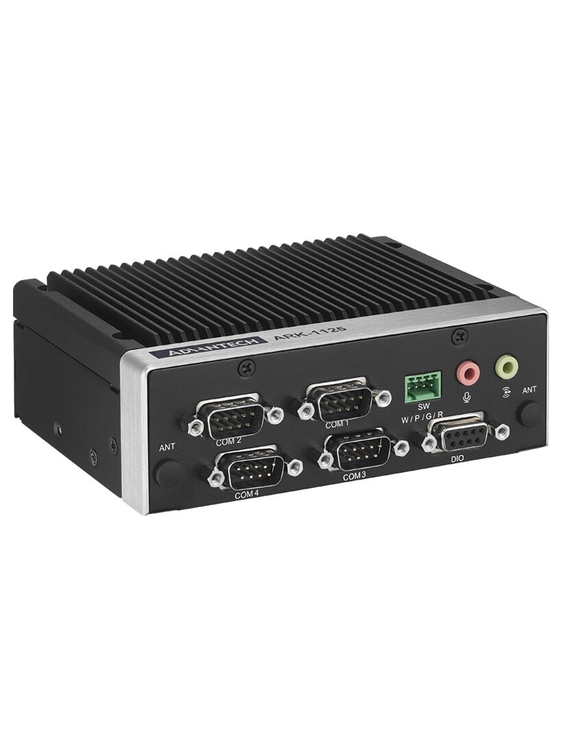 Advantech ARK-1125C Intel Atom Processor x7211E DC SoC with Four Serial Ports, HDMI, GbE, GPIO, Remote Switch, USB x4